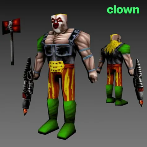 a clown in demoura artstyle