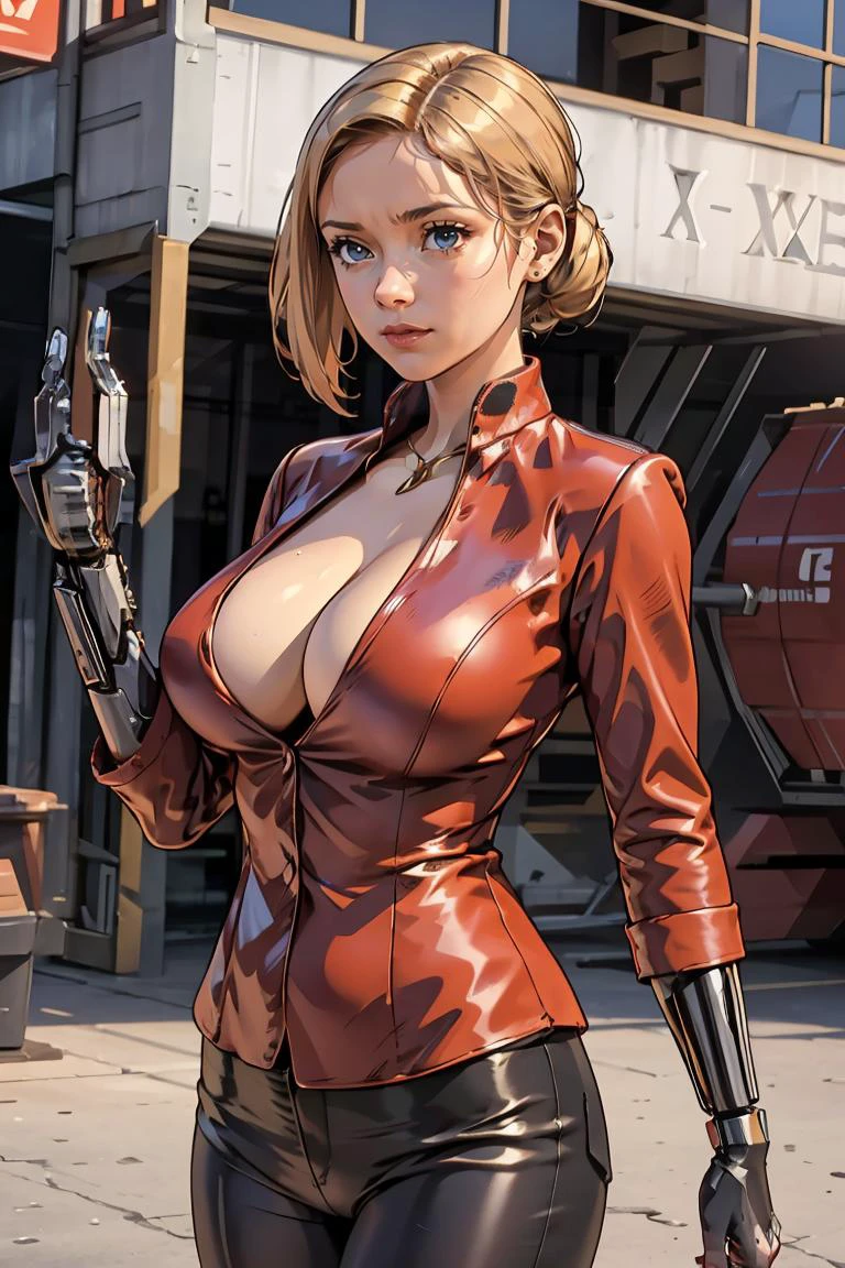 (masterpiece, best quality), 1girl, <lora:TERMINATRIX:0.8> t-x, terminator 3, single mechanical arm