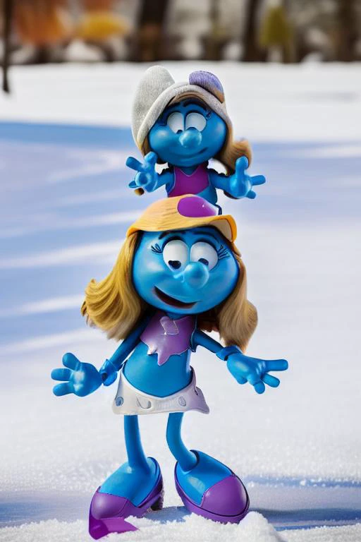 best quality, 1girl, solo, actionauf, detail face,(portrait:1.2), Depth of Field, Portrait , Lovely Small Breasts, upper Body , looking at viewer, ninja suit, freeze, snow, mask, face mask, <lora:smurfette1:1>, smurfette