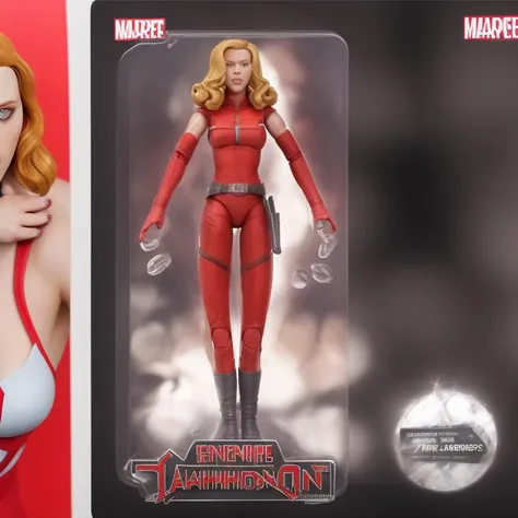 realistic boxati style Scarlett Johansson, close-up