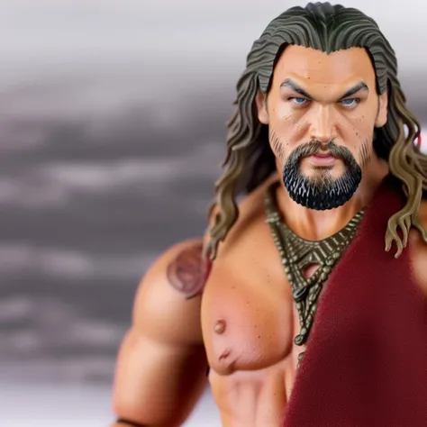 realistic actionauf style Jason Momoa