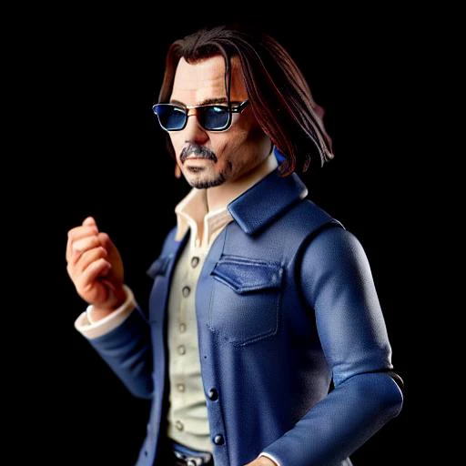 realistic actionauf style Johnny Depp