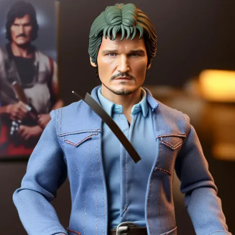 relistic actionauf style Pedro Pascal