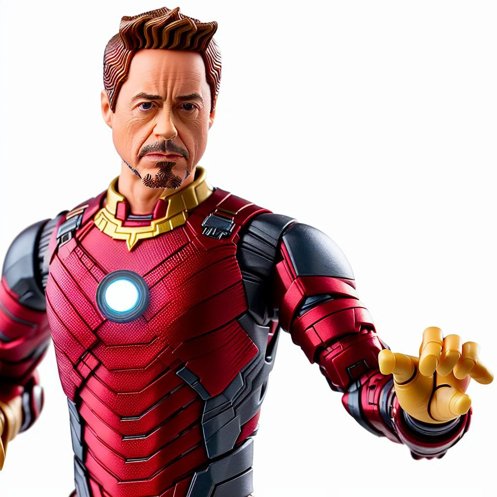 realistic actionauf style Robert Downey Jr.