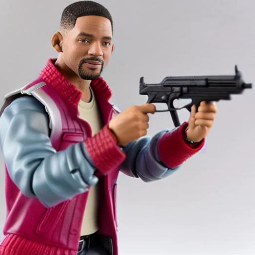 realistic actionauf style Will Smith