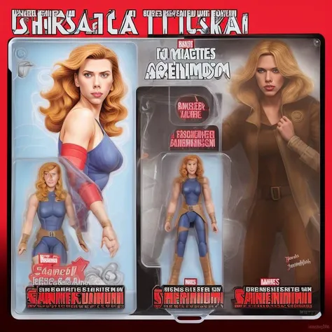 realistic boxati style Scarlett Johansson