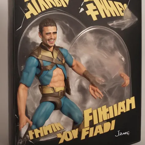 realistic boxati style James Franco, mid-shot