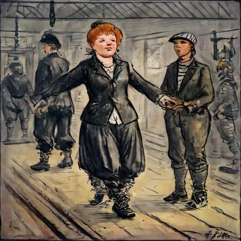 ((best quality)), ((masterpiece)), ((realistic,digital art)), (hyper detailed),ZilleAI female Immersive Storyteller, , Middle-aged, Slinky, Pacific Islander, Steel gray eyes, Bulbous Nose, Unusual Chin, Unique face shape, Gothic makeup , Ginger Boho waves hair, Excitement, Stealthy Crouch, Character crouches low, arms outstretched, and eyes alert, adopting a stealthy pose., wearing Holo-Foil Biker Shorts, Plasma Blazer, Quantum Energy Stilettos, Robo-Lace Snapback, and, Holding an ancient artifact with reverence and awe. <lora:Zille_Style:1>