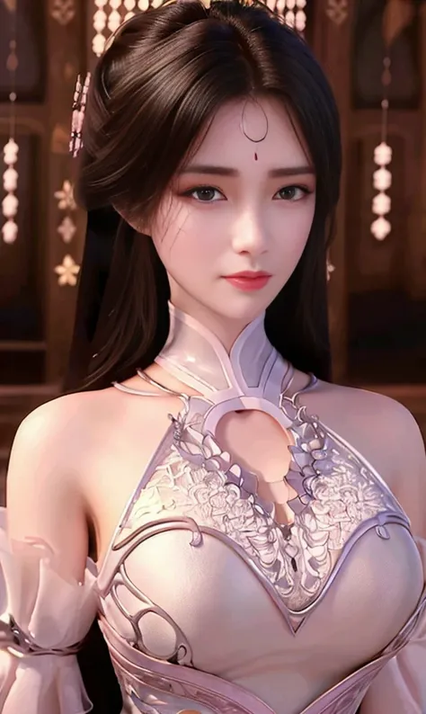 <lora:yc:0.7>,<lora:koreanDollLikeness_v15:0.3>, <lora:taiwanDollLikeness_v10:0.2>,1 girl,best quality ,masterpiece, illustration, an extremely delicate and beautiful, extremely detailed ,CG ,unity ,8k wallpaper, Amazing, finely detail, masterpiece,best quality,official art,extremely detailed CG unity 8k wallpaper,absurdres, incredibly absurdres, huge filesize , ultra-detailed, highres, extremely detailed,beautiful detailed girl, extremely detailed eyes and face, beautiful detailed eyes,light on face, circlet, cleavage, real face, standing, natural face, clothes with texture, earrings, eyelashes, hair_ornament, jewelry, soft lighting,cinematic lighting , <lora:elegantHanfuRuqun_v10:0.3>,Baotou head,