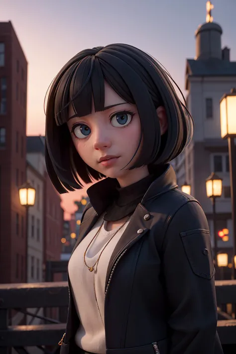 (dawn shot:0.4), 52mm,science fiction style, portrait of a woman from ghost in a shell, Ultra modern city, she is dressed in a black jacket, she's looking at us, soft cinematic light, adobe lightroom, photolab, hdr, intricate, highly detailed, (depth of field:1.4), city colors, (hdr:1.4), (muted colors:1.4), (intricate), (artstation:1.2), hyperdetailed, dramatic, intricate details, (technicolor:0.9), (rutkowski:0.2), cinematic, detailed, soft light, sharp, exposure blend, medium shot, bokeh, (hdr:1.4), high contrast, (cinematic, blue and orange:0.85), (muted colors, dim colors, soothing tones:1.3), low saturation, (hyperdetailed:1.2), (gritty:0.7), soft light, sharp, exposure blend, medium shot, bokeh, (hdr:1.4), high contrast, (cinematic, green and orange:0.85), (muted colors, dim colors, soothing tones:1.3), low saturation, (hyperdetailed:1.2), (intricate details:1.12), hdr, (intricate details, hyperdetailed:1.15), on eye level, scenic, masterpiece