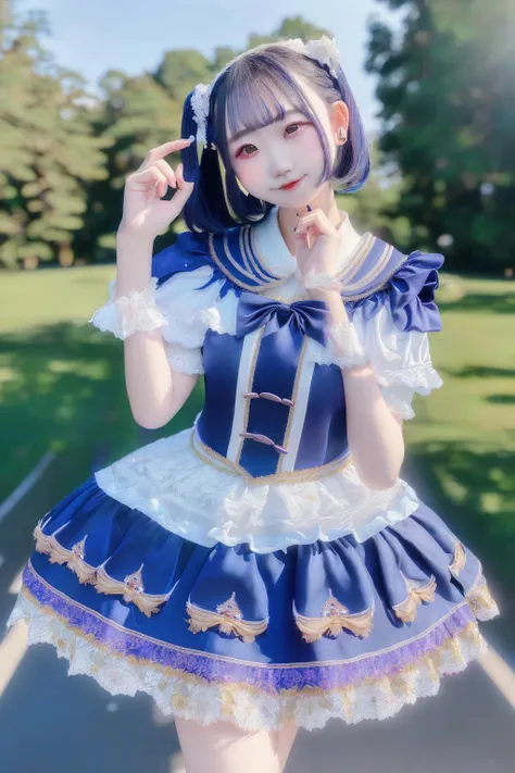 yuino_mashu, <lora:jp idol costume:1>, (8k, RAW photo, best quality, masterpiece:1.2), portrait, High detail RAW color photo, professional photograph, (realistic, photo realistic:1.37), ((best quality)), 1 girl, cinematic light, (finerly detailed face:1.2), (masterpiece:1.5), (best quality:1.2), (looking at viewer:1.2), smile, outdoors, sunlight,