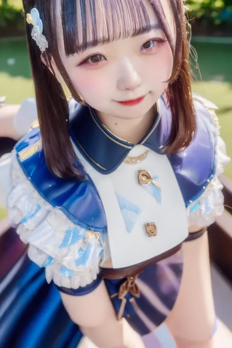 yuino_mashu, <lora:jp idol costume:1>, (8k, RAW photo, best quality, masterpiece:1.2), portrait, High detail RAW color photo, professional photograph, (realistic, photo realistic:1.37), ((best quality)), 1 girl, cinematic light, (finerly detailed face:1.2), (masterpiece:1.5), (best quality:1.2), (looking at viewer:1.2), smile, outdoors, sunlight,