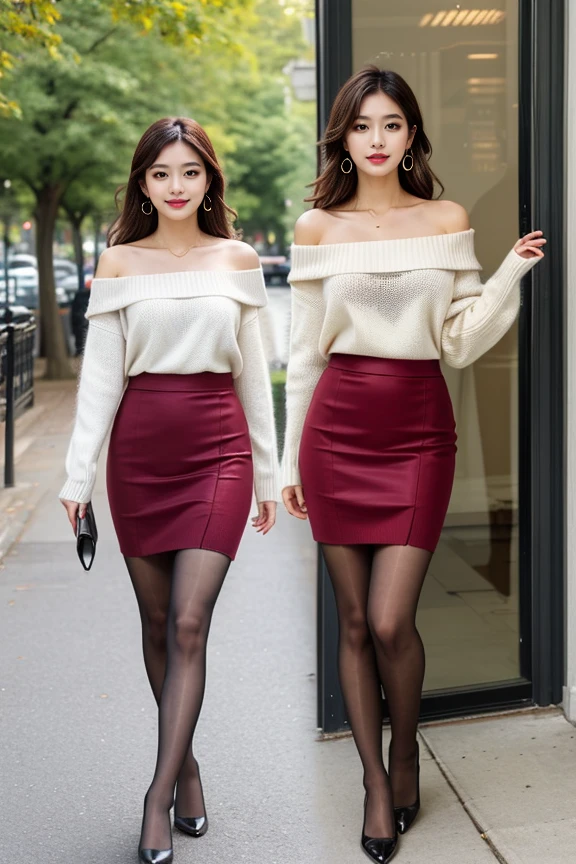 <lora:DETAIL_SLIDER_BY_STABLE_YOGI:0.8>
1 woman, detailed, realistic, standing, full body shot, outdoors, scenic view
<lora:Sweater + Pencil Skirt By Stable Yogi:0.4> maroon pencil skirt, off-shoulder sweater, pantyhose, earrings