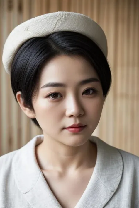 mature Zedong Fan short haircut, perfecteyes eyes, <lora:lora_perfecteyes_v1_from_v1_160:1>