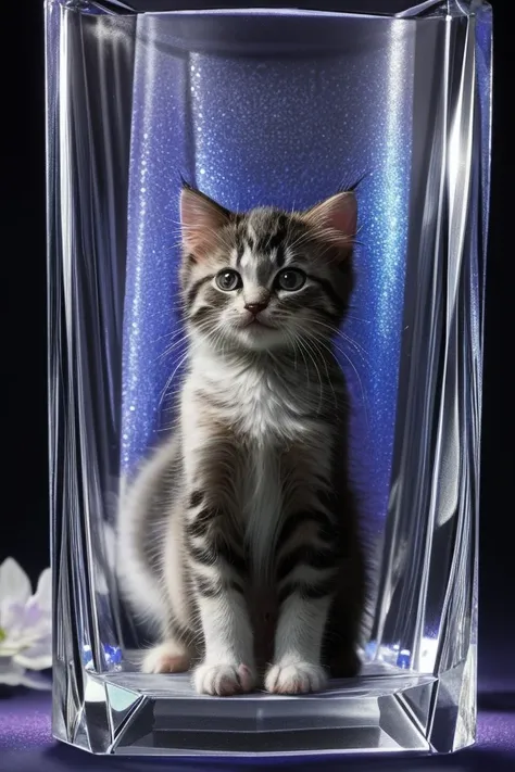 Masterpiece, crystal figurine of a maincoon kitten, sparkling, glowing
<lora:NOISEOFFSET_BY_STABLE_YOGI:0.8> dark
<lora:DETAIL_SLIDER_BY_STABLE_YOGI:0.8>