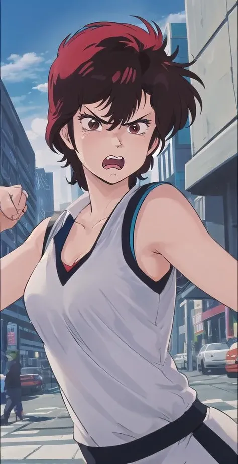 Kaori, 1girl, solo, upper body, angry, furious, running at viewer, perfect quality, good quality, masterpiece, HDR, UHD <lora:Kaori:0.7>