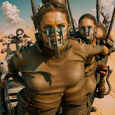 Female Mad Max Fury Road chase <lora:madmax-10:0.9>, master quality, photorealistic, high quality, <lora:epi_noiseoffset2:0.5> rim lighting