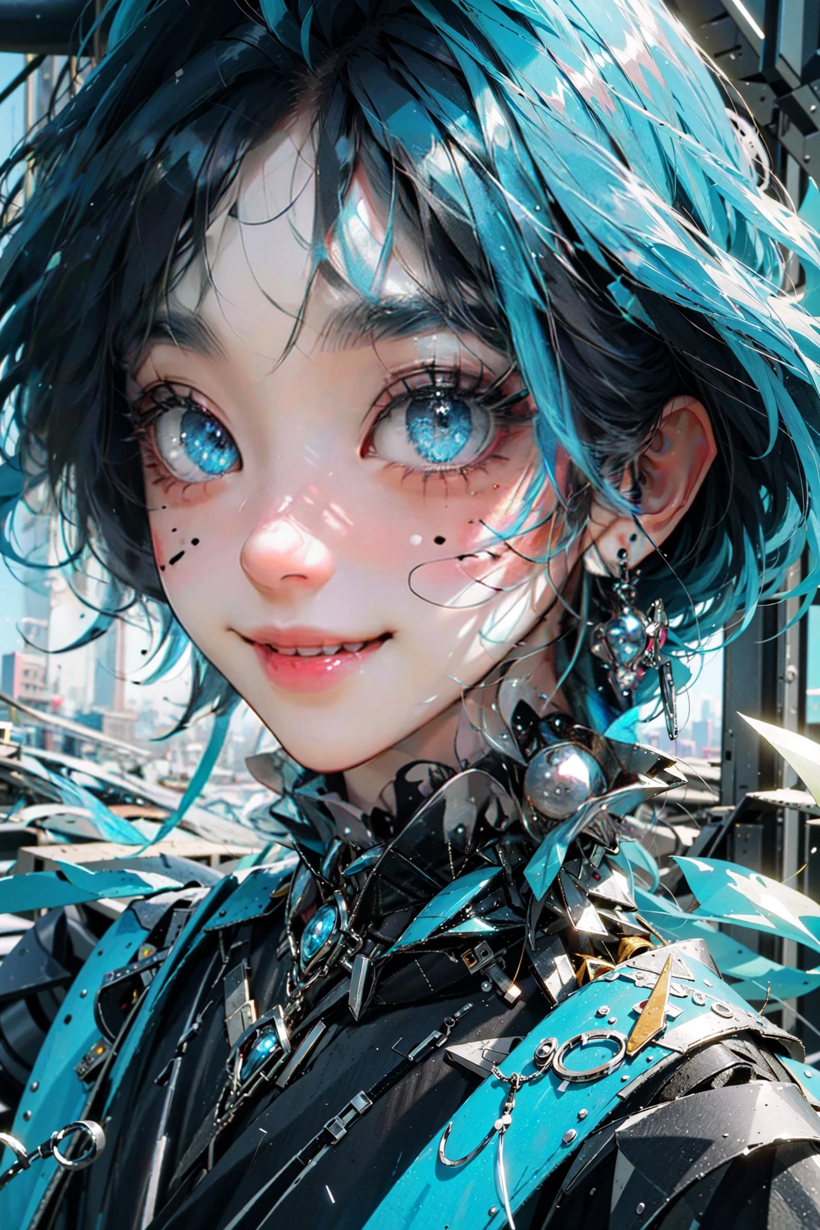 ((best quality, masterpiece, absurdres, super-resolution)), Close-up, CMYK, Cyan, Black, <lora:CMYK-CORE_v1.0:1>