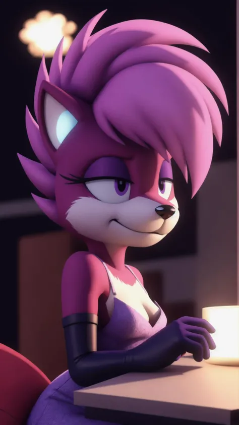 <lora:soniathehedgehog:0.8> sonia, purple hair, furry female, animal ears, furry, body fur, animal nose, two-tone fur, elbow gloves, pink fur, short hair, BREAK, (cute, adorable:1.25), masterpiece, best quality, extremely detailed, highly quality, 4k, sharp focus, professional, sharp focus, award winning, cinematic lighting, octane render, unreal engine, volumetrics dtx, Wallpaper,
