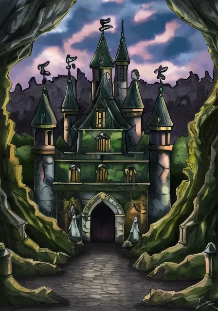 by cranash64s, <lora:cranash64_v1.0:1> beautiful castle in the forest