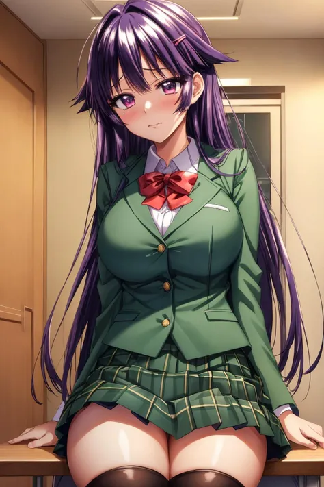 ((Best quality)), ((masterpiece)), illustration, high-res, prefect lighting, (dynamic angle), (((clean and clean))), absurdres, (((clean and clean))), 1girl, sole, comfort, stillness, chizuruchankaihatsunikki, nsfw, completely nude, upper body, [[pregnant]], ahg, rolling eyes, tongue, matured, close-up, eye reflection, purple hair, long hair, hairclip, purple-red eyes, full-face blush, heart-shaped pupils, large breasts, school uniform, green jacket, green pleated skirt, (red_choker), ((zettai ryouiki)), (showing off pussy), orgasm, no panties, see-through:1.1, pussy, (femdom), saliva, saliva, enchanting expressionless, [scowling], (happiness), enjoying, (detailed face description), (detailed eyes description), advanced cg, amazing quality, octane rendering, juice, pussy juice, after school, school, afternoon, class room.
<lora:ChizuruchanKaihatsuNikki-08:0.7> <lora:add_detail:0.35> <lora:rainbow:0.35> <lora:ahe-07:0.7>