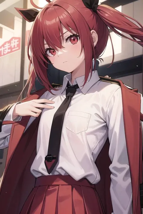 kotoriitsuka, <lyco:kotoriitsuka-lyco-nochekaiser:1>,
kotori itsuka, long hair, (red eyes:1.5), red hair, ahoge, (flat chest:1.2),
BREAK (coat on shoulders:1.7), (white shirt:1.5), coat, (red coat:1.5), collared shirt, long sleeves, twintails, hair ribbon, black ribbon, necktie, school uniform, skirt, red skirt, pleated skirt, thighhighs, black necktie,
BREAK looking at viewer,
BREAK outdoors, fire, fireworks, festival,
BREAK <lyco:GoodHands-beta2:1>, (masterpiece:1.2), best quality, high resolution, unity 8k wallpaper, (illustration:0.8), (beautiful detailed eyes:1.6), extremely detailed face, perfect lighting, extremely detailed CG, (perfect hands, perfect anatomy),