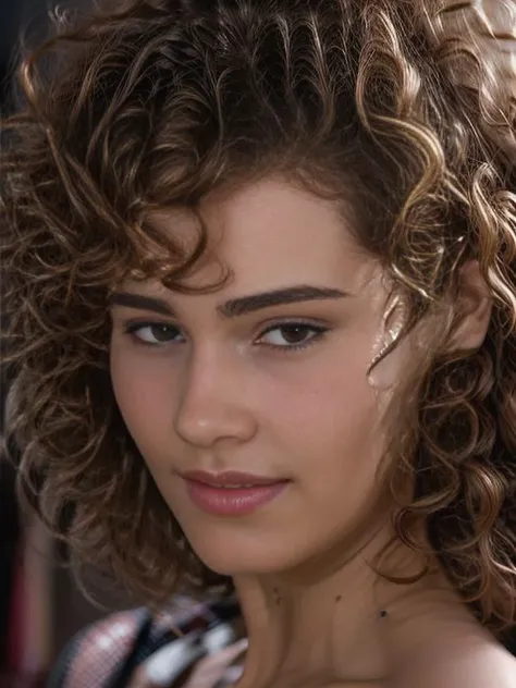 DL, curly short hair, smile, staring at the camera, photography, trending on artstation, sharp focus, studio photo, intricate details, highly detailed, front face, by greg rutkowski <lora:DL:0.9> <lora:add_detail:1>