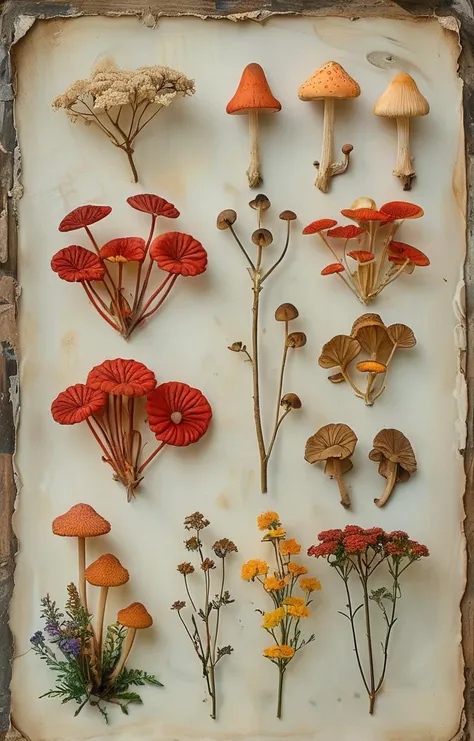 masterpiece,best quality,<lora:tbh229-sdxl:0.9>,Herbarium,mushroom,