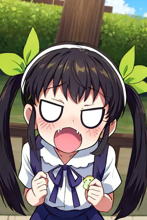 masterpiece, best quality,ultra detail, <lora:anmnr01:0.3> <lora:add_detail:0.5>,<lora:GoodHands-vanilla:0.8>,mayoi_hachikuji <lora:hachikuji-v3:0.8>,outdoor,petite,chibigreen_ribbon,,(fang), <lora:largecirclemouth_v100:1.2> <lora:hotarueye_whiteeye4_v100:1>facing viewer,close up,front view,coming towards,face only