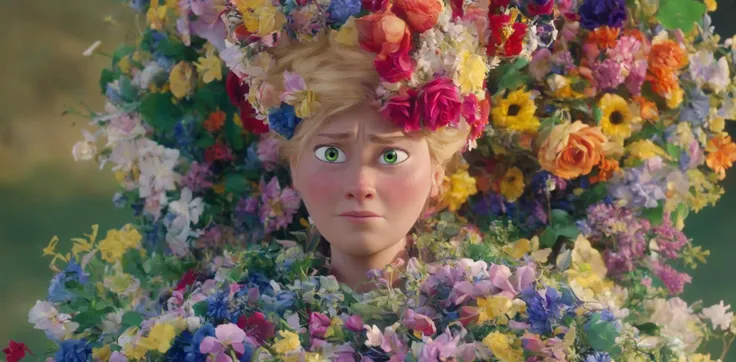 Pixar style, (((green))) eyes <lora:PixarXL:1>