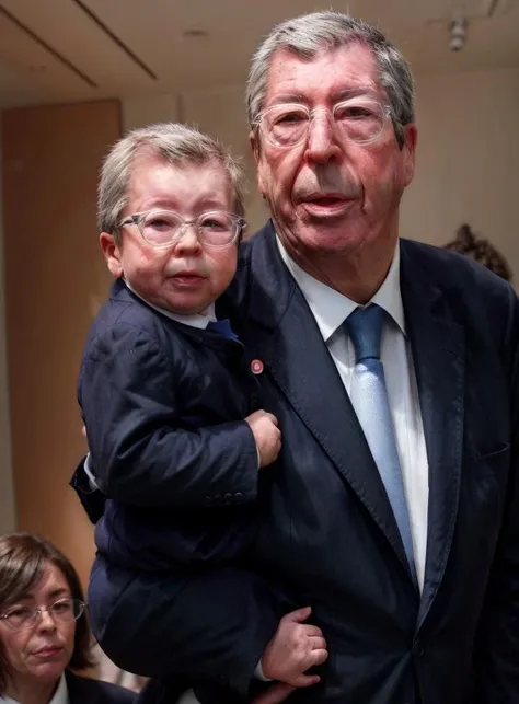 Realistic style , <lora:Patrick Balkany:1> , Patrick Balkany , carrying a baby