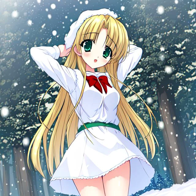 (best quality), ((masterpiece)), (highres), (an extremely delicate and beautiful), Christmas, christmas tree, snowing, snow, falling snow, Christmas tree, small breasts, winter jacket, t-shirt, jeans, <lora:asia_argento:1>, asia argento, blonde hair, (1girl:1.2),