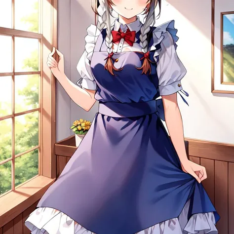 <lora:Maid-10:0.6>, maid, cowboy shot, braid,