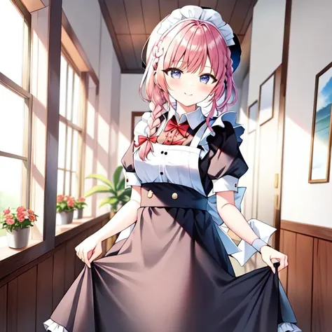 <lora:Maid-10:0.6>, maid, cowboy shot, braid,