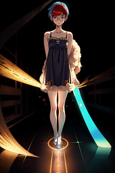 (solo:1.1), (Penny:1.2), shy, long dress, young adult, slippers,
highly detailed, UHD, cartoon art style, symmetric, atmospheric lighting, 
[transmutation circle], [summon], 
<lora:penny:1> 
<lyco:UnlimitedBladeWorksV0.3:0.4> 
<lora:SummonEffect_v1:0.35> 
<lora:TransmutationCircle:0.35>