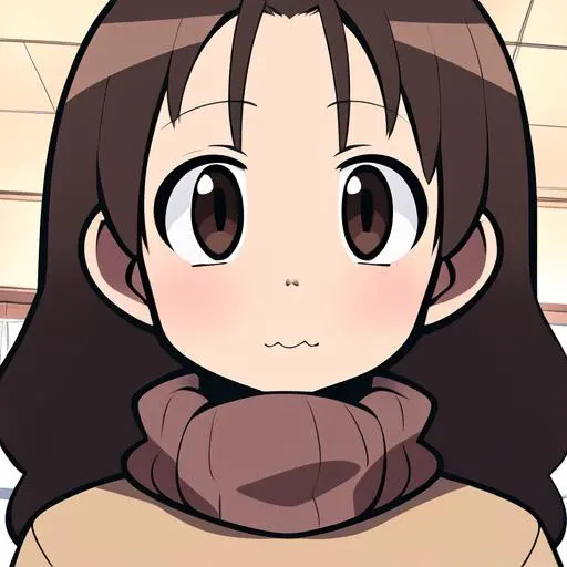 1girl, portrait, yukari tanizaki, brown hair, brown eyes, sweater, looking at viewer, (:3:1.0), indoors, <lora:YukariLoRA:0.8>