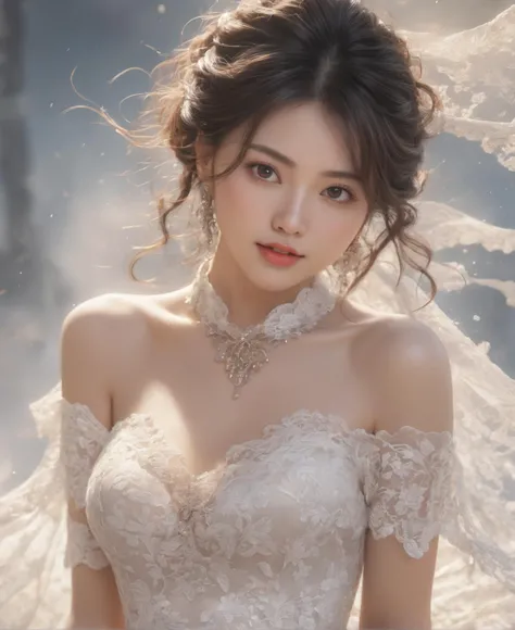 best quality, masterpiece, ultra detailed, flowing, 3dmm, ink sketch,
color ink, ink rendering, octane render, pastels, rice paper,
1girl, beautiful detailed eyes, (alternate hairstyle), ultra detailed hair, graceful, (charming), (delicate), pretty, cute, lace dress,
character in the center of the frame, rhythm, fantasy, looking at viewer, cowboy shot, xxmixgirl,