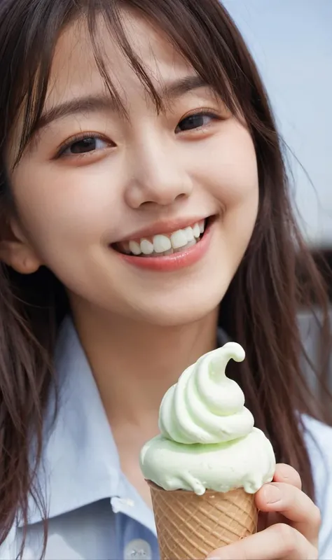 A very cute woman happily licks a soft serve ice cream
xxmixgirl,jpn-gir<lora:japanese_girl_v1.1:0.5><lora:NsfwPovAllInOneLoraSdxl-000009:0.1>
