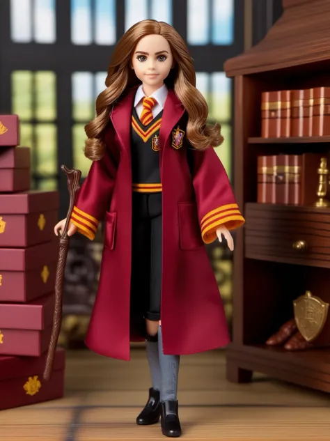 (best quality:1.15), (masterpiece:1.15), (detailed:1.15), (realistic:1.2), no humans, inboxDollPlaySetQuiron style, , Hermione Granger (Harry Potter): Hermione's Gryffindor robes, bushy brown hair, and wand make her a popular choice among Harry Potter fans and cosplayers., gift box, playset, in a box, full body, toy playset pack, in a gift box, premium playset toy box,
<lyco:SDXL1.0_quiron_inboxDollPlaySet_v5.1_lycoris:0.97>