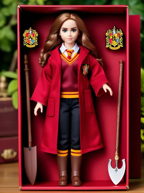 (best quality:1.15), (masterpiece:1.15), (detailed:1.15), (realistic:1.2), no humans, inboxDollPlaySetQuiron style, , Hermione Granger (Harry Potter): Hermione's Gryffindor robes, bushy brown hair, and wand make her a popular choice among Harry Potter fans and cosplayers., gift box, playset, in a box, full body, toy playset pack, in a gift box, premium playset toy box,
<lyco:SDXL1.0_quiron_inboxDollPlaySet_v5.1_lycoris:0.97>