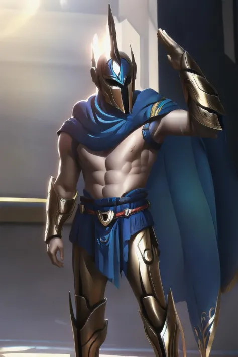 Highly detailed, High Quality, Masterpiece, beautiful, 1boy, solo, full body, <lora:Salute-10:0.8>, salute, <lora:Pantheon-07:1>, pant