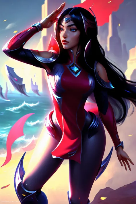 Highly detailed, High Quality, Masterpiece, beautiful, 1girl, solo, full body, <lora:Irelia-06:1>, irelia