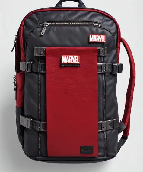 (object), advertisement, product shot, ((Marvel superhero)) stylist backpack), Hurk design, straps, journey, travel, zips, pockets, finely detailed, purism, 100mm advertising photography, minimalism, studio lighting, 8k, (empty-background), (absurdres:1.22), hyperdetailed, rough, symmetrical,