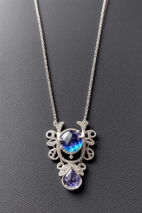 breathtaking no humans, hdr, a delicate alexandrite necklace, simple white gold filigree, <lora:lcm-lora-sdv1-5:0.7>, masterpiece, award-winning, professional, highly detailed