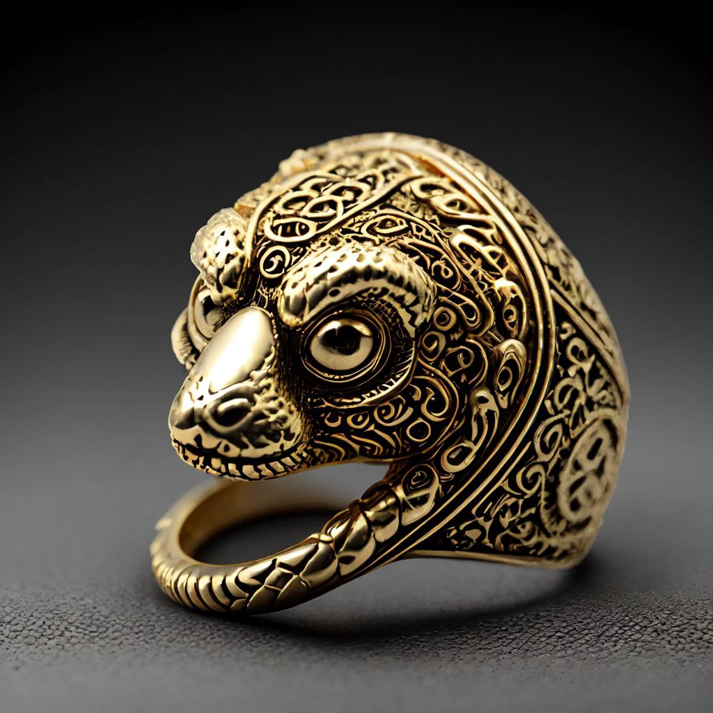(CG), (masterpiece), (best quality), (ultra-detailed),
no humans, simple background, black background, grey background, depth of field, gradient background,
(ring), gold, intricate detail, (snake body),
<lora:ElderRing:1>,