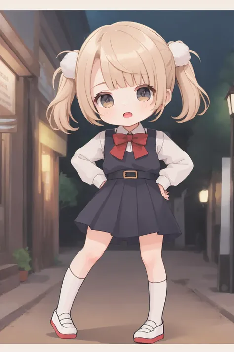 ((((ultra illustrated style:1.0)))),best quality,best animated,masterpiece,ray tracing, global illumination,school uniform,chibi,1girl, solo, standing,full body, looking at viewer, outdoors,hands on hips,
<lora:Shigure Ui-000008:0.7><lora:chibi-000005:0.6>