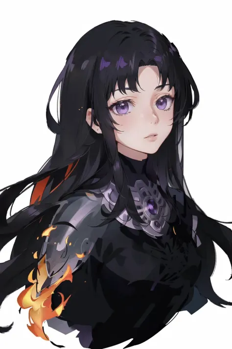 best quality, intricate details,
1girl, <lora:blackfireLora_v10:0.8> blackfire, black, purple, long hair, parted bangs,
<lora:oilpaintingStyle_v10:0.8>