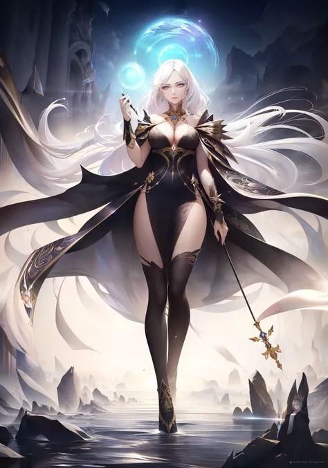 A digital illustration of a (mysterious:1.2) and (enigmatic:1.2) sorceress standing on the edge of a (glowing:1.2) portal, her eyes fixed on a (distant:1.1) horizon. She is dressed in a (voluminous:1.2) robe adorned with (intricate:1.1) patterns and (symbols:1.2) of magic, and her long, (luxurious:1.2) hair is held in place by a (sparkling:1.1) headband. In her hand, she holds a (glowing:1.2) staff, its (ethereal:1.2) energy swirling around her. Behind her, the portal leads to a (colorful:1.2) and (vibrant:1.1) landscape, filled with (exotic:1.1) plants and (fantastical:1.2) creatures. The image is rendered with a (smooth:1.1) and (sharp:1.1) focus, evoking a sense of (power:1.2) and (mystery:1.2). The overall effect is one of a (striking:1.2) and (mesmerizing:1.2) image, capturing the essence of the sorceress and her magical world. This image would be suitable for use on platforms such as (Artstation:1.1) and (Pixiv:1.1), and could be created by artists such as (Artgerm:1.1) and (Greg Rutkowski:1.1). It would be suitable for use in (concept art:1.1) and (illustration:1.1) projects, and could be presented in a variety of styles, including (digital painting:1.1) and (ink splashing:1.2). The overall effect is one of a (powerful:1.2) and (imposing:1.1) image, a true (masterpiece:1.2) of fantasy art.
