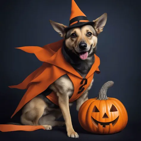 comic masterpiece,absurdres,abbyloujenkins dog dressed up in a halloween costume,<lora:abbylouxl-000006:1>,<lora:offset_0.2:1>, . graphic illustration, comic art, graphic novel art, vibrant, highly detailed