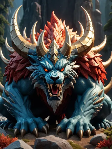breathtaking, maximum fidelity, ultra high detail, ultra HD, Panavision Millennium DXL2 8k professional RAW photography hyperrealism filter of a 2.5D render isometric style druidic hell beast <lora:LoromXL_Druidic_Naturalism-000003:0.1> . vibrant, beautiful, crisp, detailed, ultra detailed, intricate